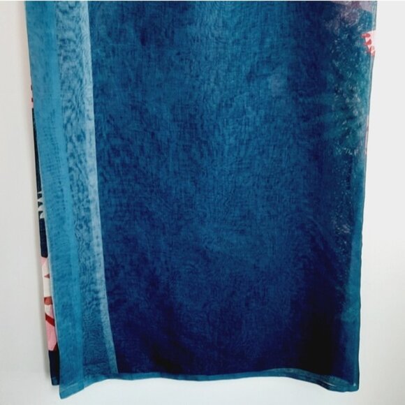 SOCIETY6 Night Race Pink Tiger Sheer Curtain Panel Window Long Light Blue - Picture 8 of 10